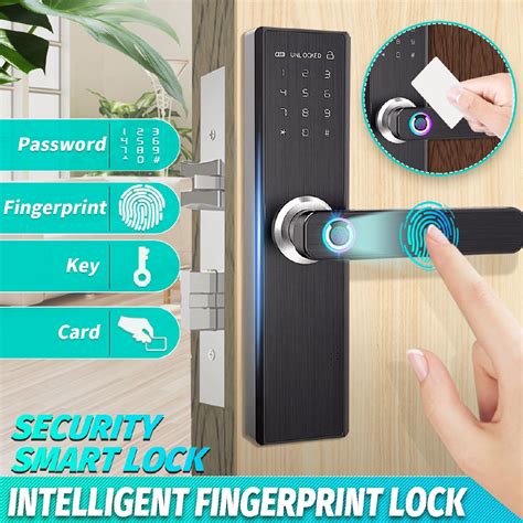 smart card electronic door lock|smart lock with fingerprint sensor.